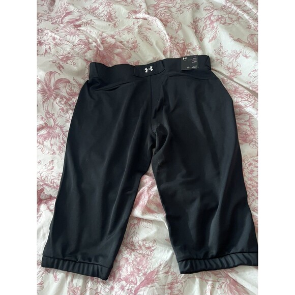 Under Armour Women's Utility Softball Pants XXL Cropped Short Black NWT - Picture 1 of 6